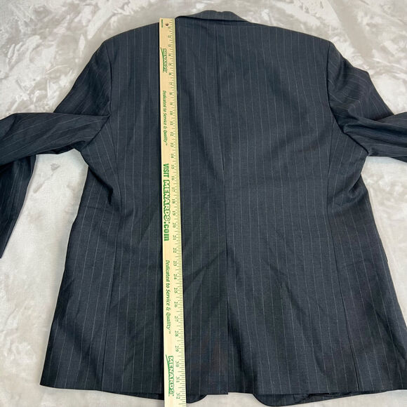 Brooks Brothers 346 Blazer Mens 48R Grey Pinstripe Two Button Wool Sport Coat - Picture 14 of 15